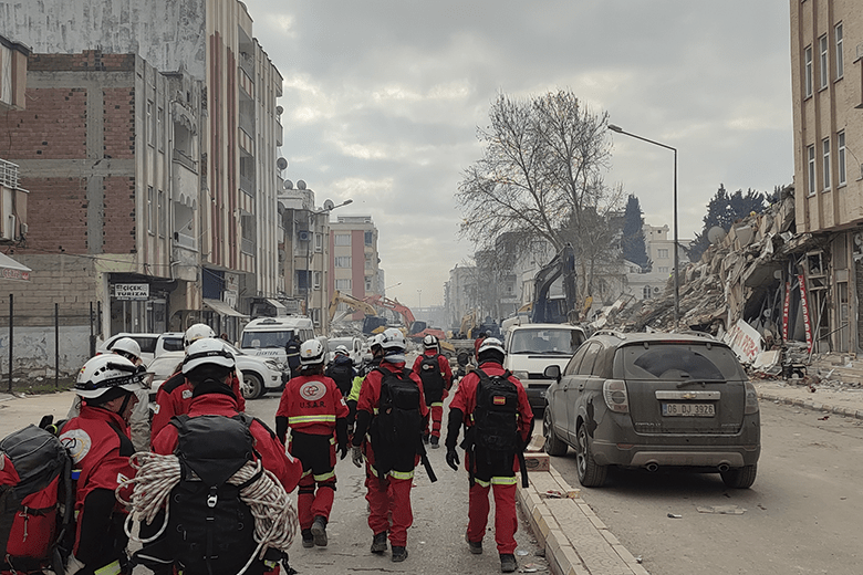 Voluntarios de GEA en el terremoto de Turquía